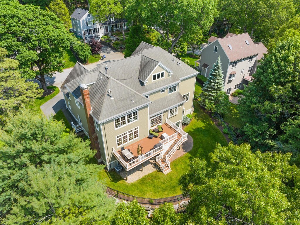 23 Richard Road Lexington, MA 02421 - Photo 41 of 42 an aerial view of a house with a garden