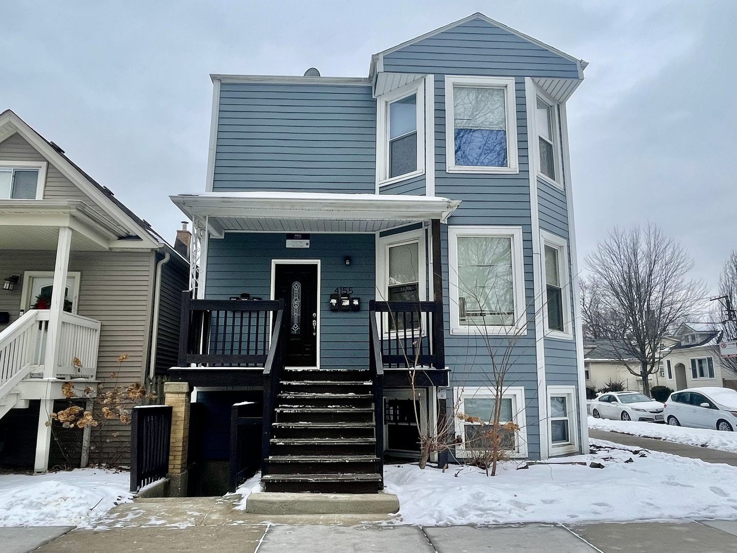 a front view of a house