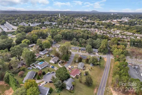 an aerial view of multiple house
