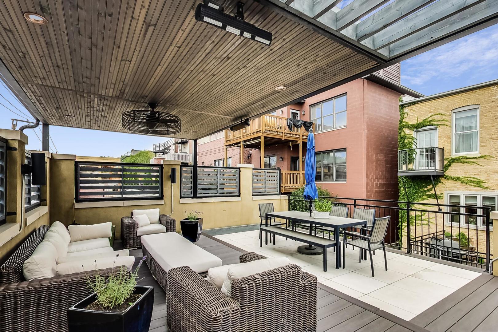 2630 North Racine Avenue Chicago, IL 60614 - Photo 14 of 47 a outdoor living space with furniture and a fireplace