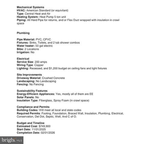 $729,900 | 1293 Lockwood Chapel Road, Hartly, DE 19953