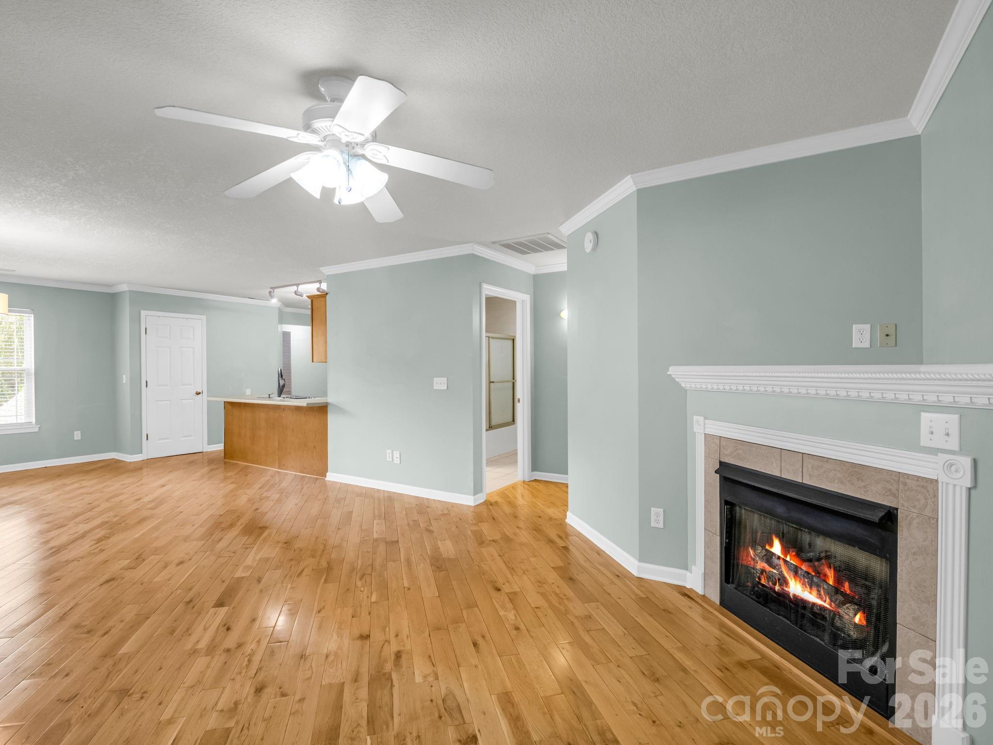 4 Rathfarnham Road, Unit 4F Asheville, NC 28803 - Photo 12 of 33 a bedroom with a bed and a fireplace
