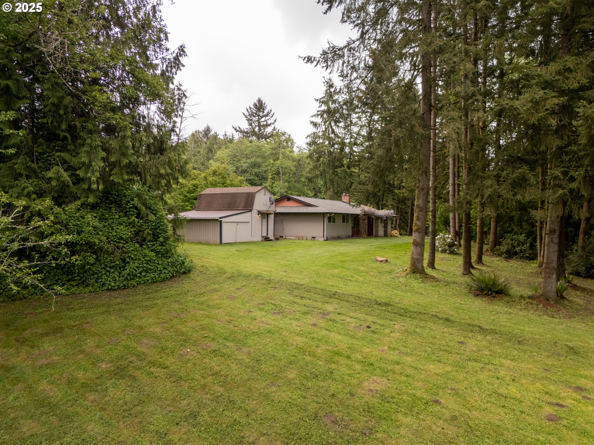 31052 Brownlee Road Rainier, OR 97048 - Photo 19 of 47 a yellow house with trees in front of it