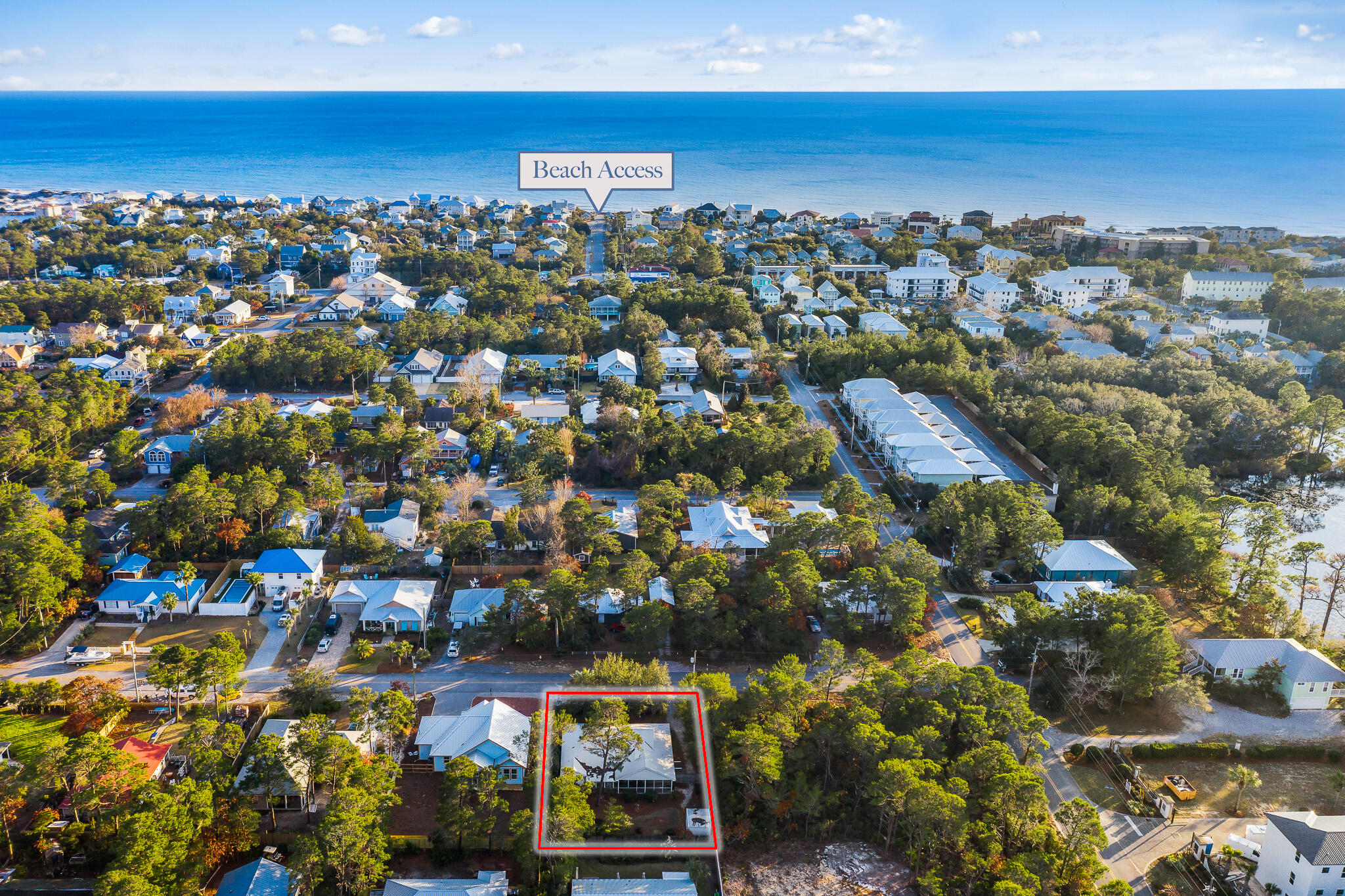 49 Ash Street Santa Rosa Beach, FL 32459 - Photo 54 of 56 an aerial view of residential building and ocean