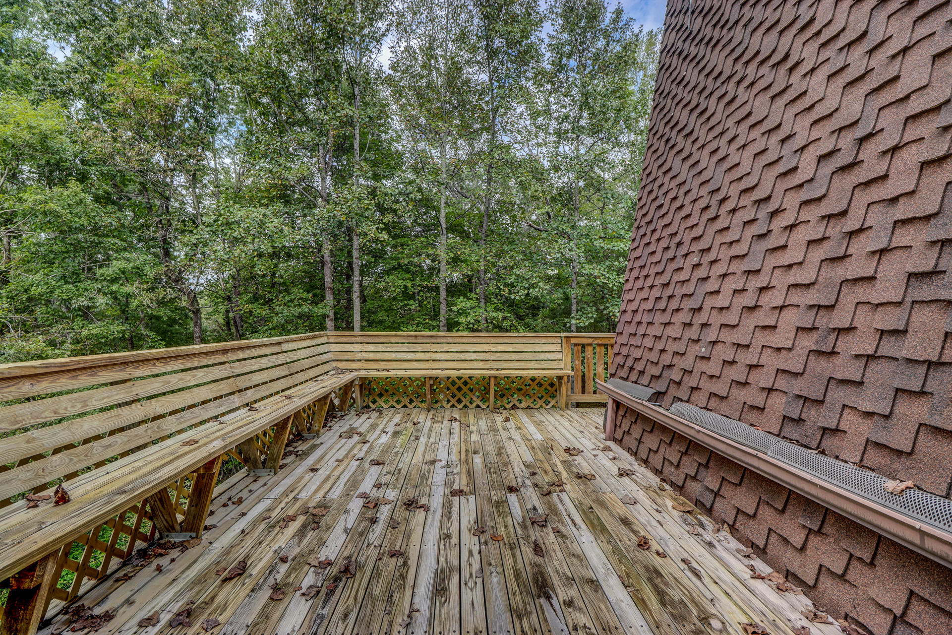 88 Ingram Road Henry, VA 24102 - Photo 15 of 34 a view of a back yard from a balcony