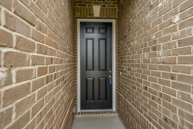 a view of a door of the house