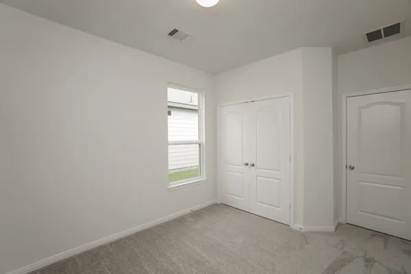 an empty room with a window