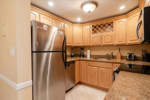 a view of a hallway with bathroom