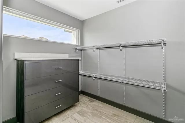 a close view of closet