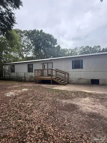 a house view with a garden space