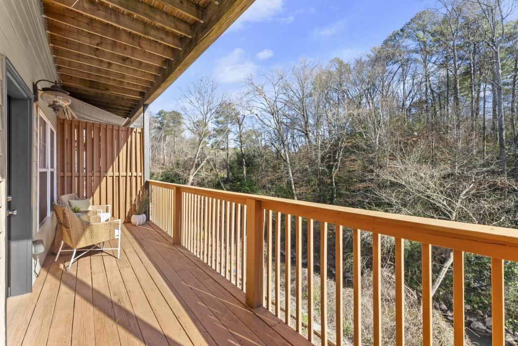 1635 Briarcliff Road Northeast, Unit 8 Atlanta, GA 30306 - Photo 4 of 25 a view of balcony with wooden floor
