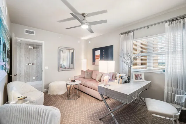 a view of outdoor space with palm trees