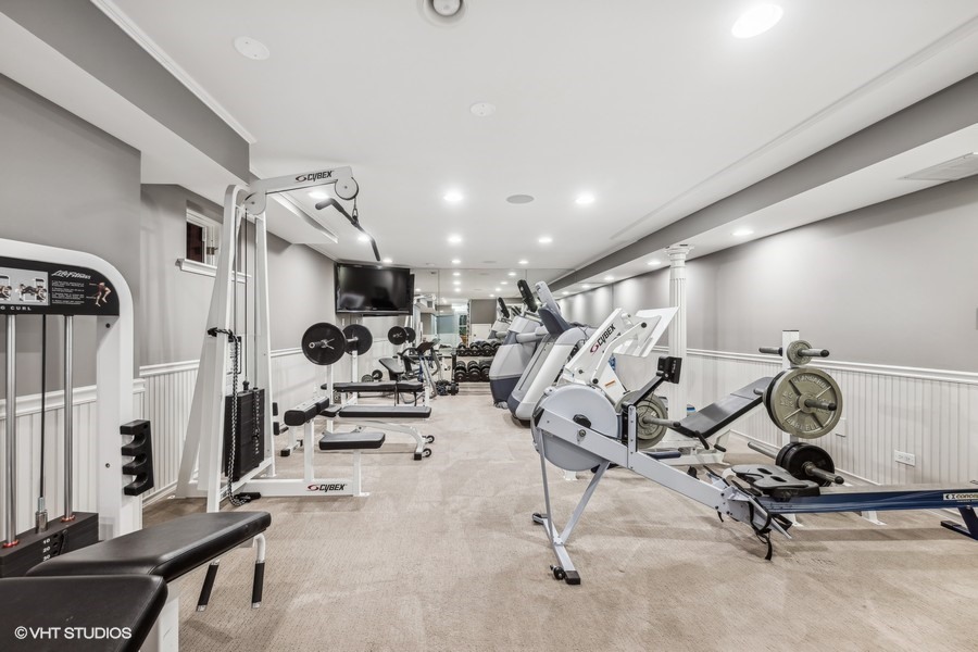 89 North Indian Hill Road Winnetka, IL 60093 - Photo 60 of 91 a view of a room with gym equipment