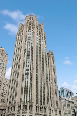 a view of a tall building