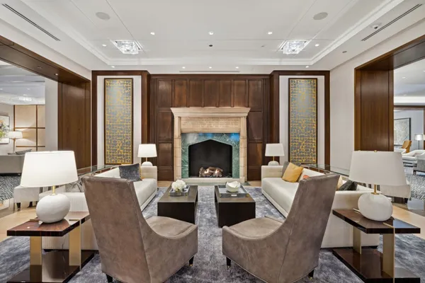 a view of livingroom with furniture and wooden floor