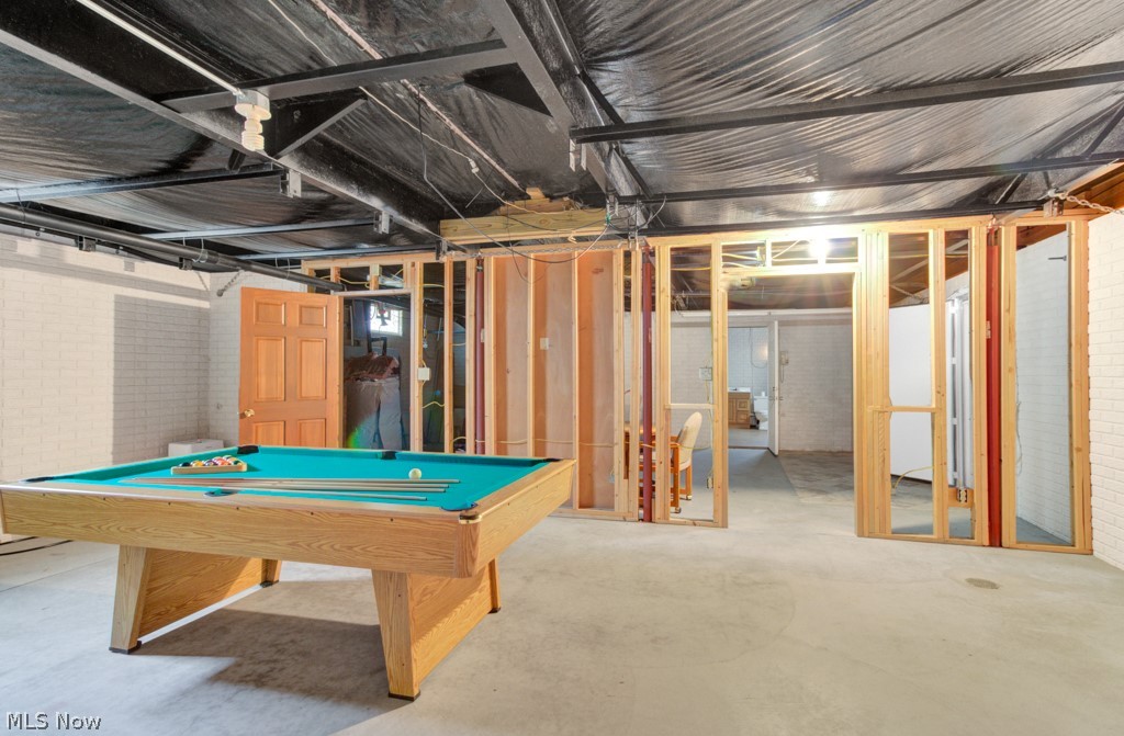 1110 Fort Road Southwest Dellroy, OH 44620 - Photo 33 of 50 Recreation room with concrete floors and billiards