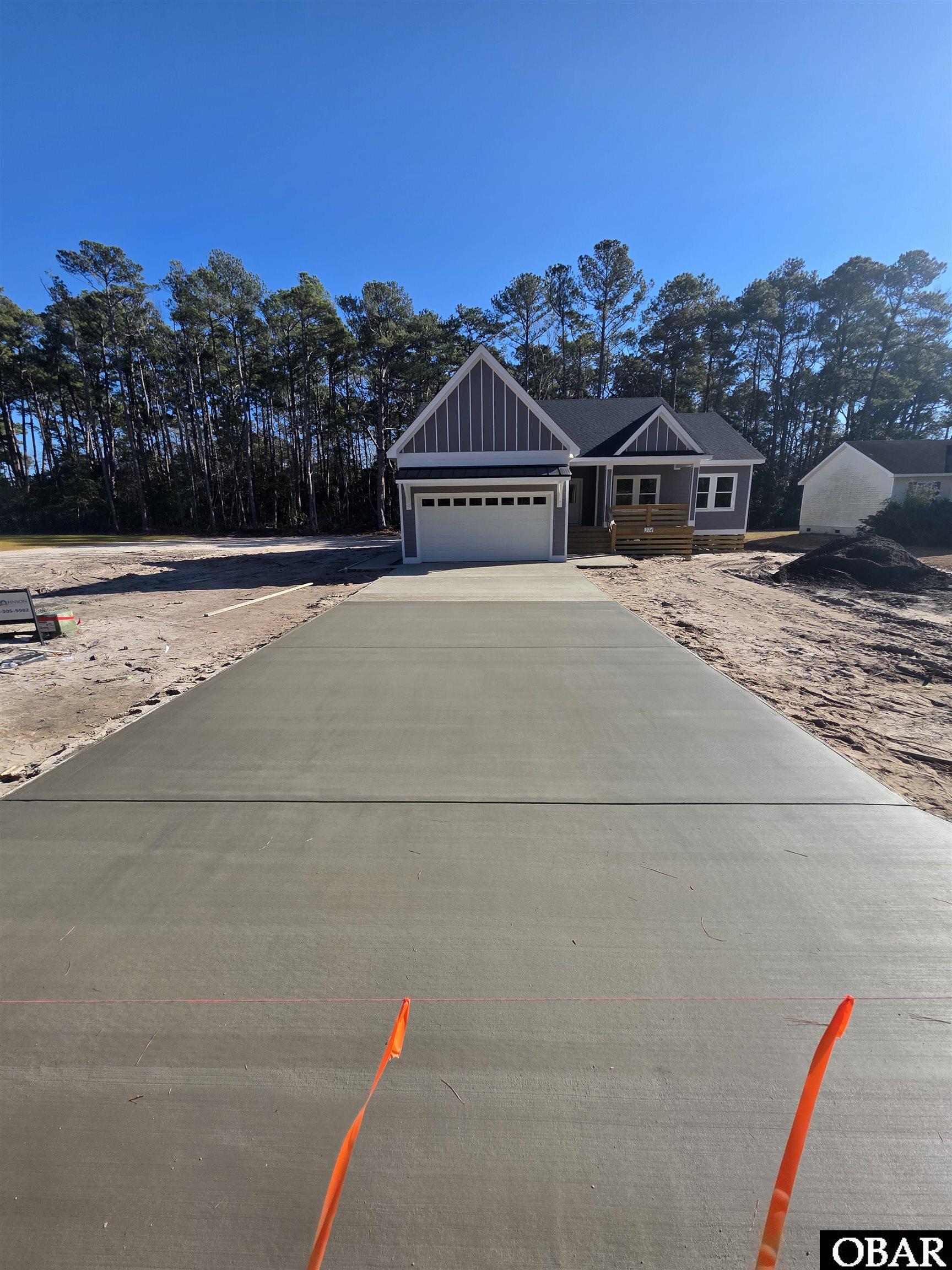 Wide driveway