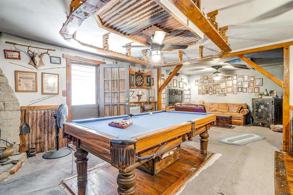 1035 Summit Drive Springtown, TX 76082 - Photo 11 of 38 Game room with billiards table, carpet, and ceiling fan