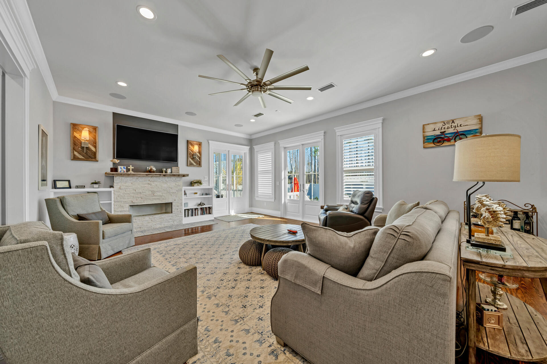90 Delbert Lane Santa Rosa Beach, FL 32459 - Photo 23 of 47 a living room with furniture and a flat screen tv