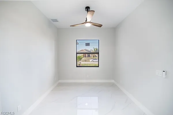 an empty room with a window