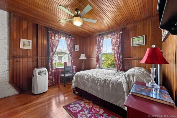 a very nice looking room with a large window