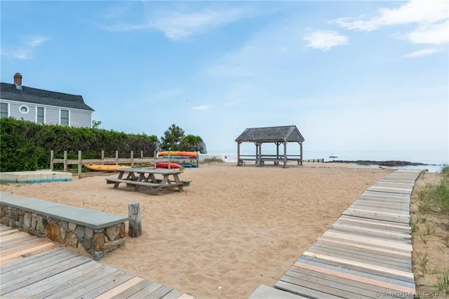 a view of outdoor space with seating