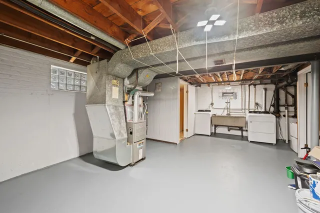 a view of a room with racks