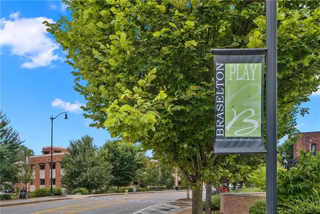 a view of street with houses