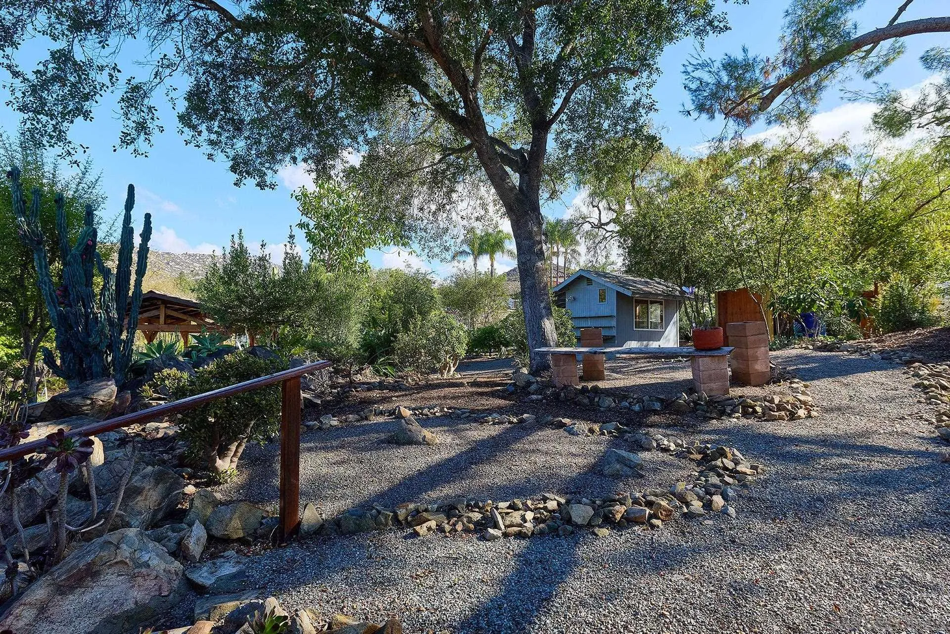 15260 Vali Hai Road Poway, CA 92064 - Photo 26 of 40 a small yard with wooden fence and trees