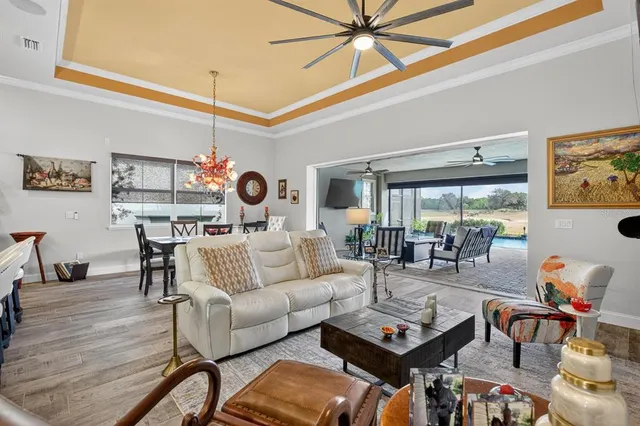 a view of a chairs and table in a patio