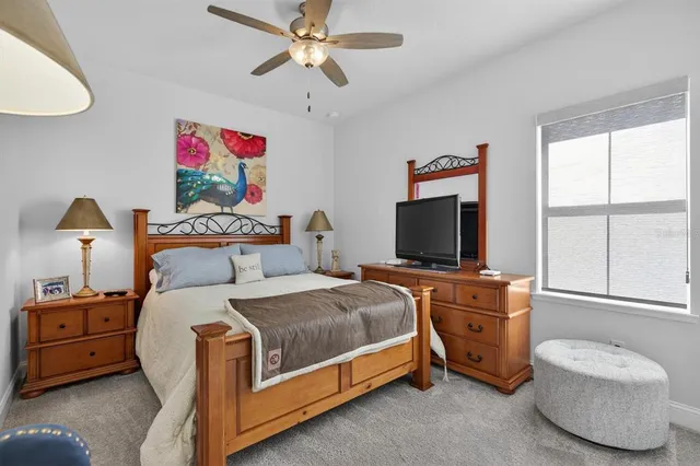 a view of a lake and a building in the background