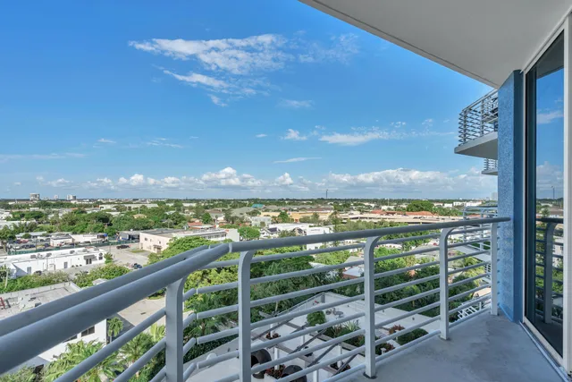 a view of city from balcony