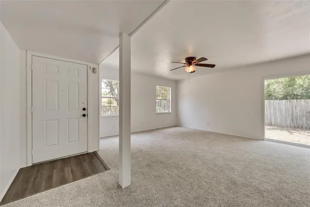 a view of a livingroom with a staircase