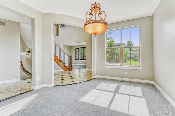a view of an entryway with a window