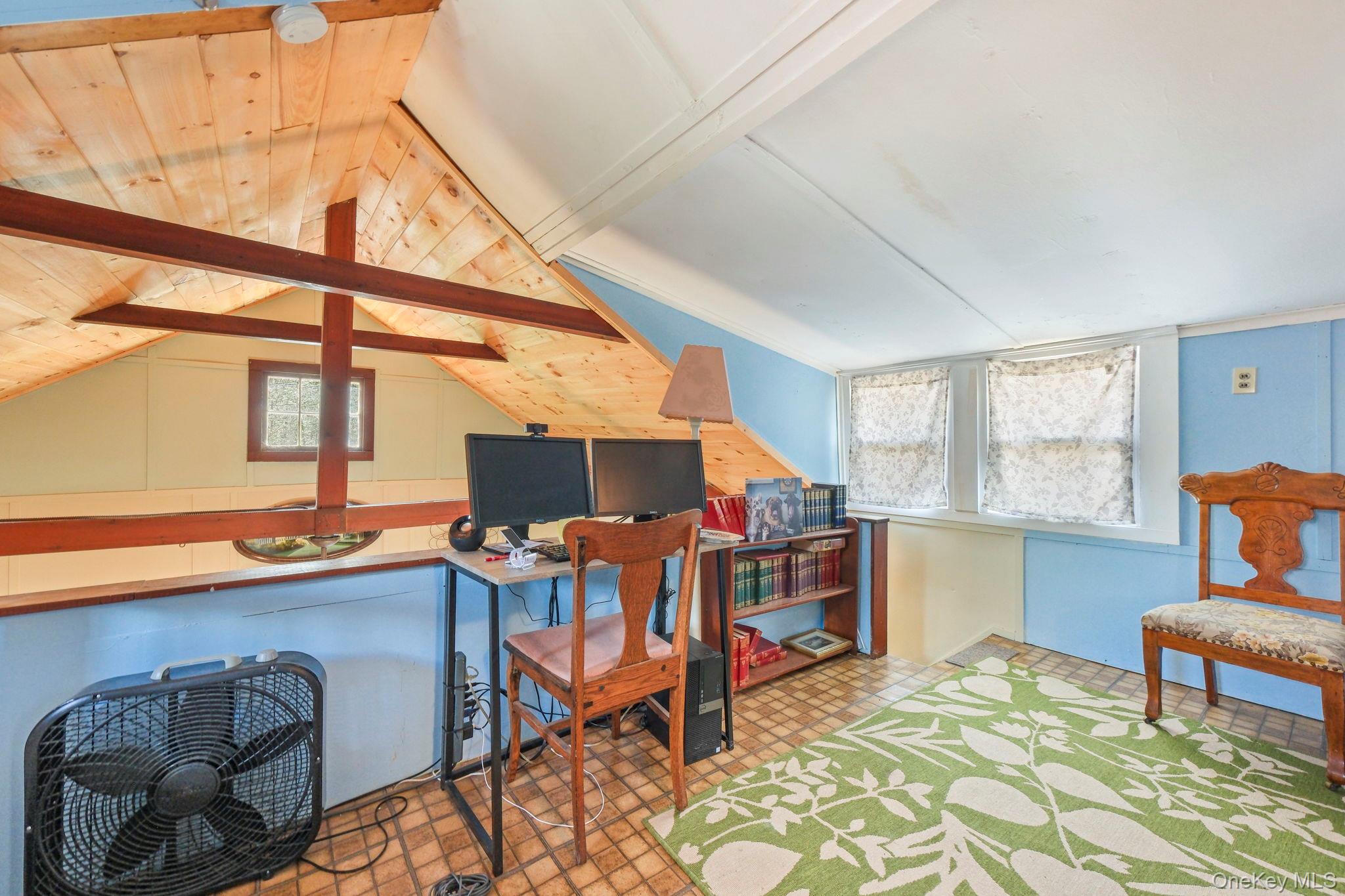 184 Yankee Lake Road Wurtsboro, NY 12790 - Photo 18 of 27 Office area featuring beamed ceiling