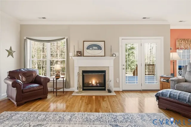 a living room with furniture and a couch