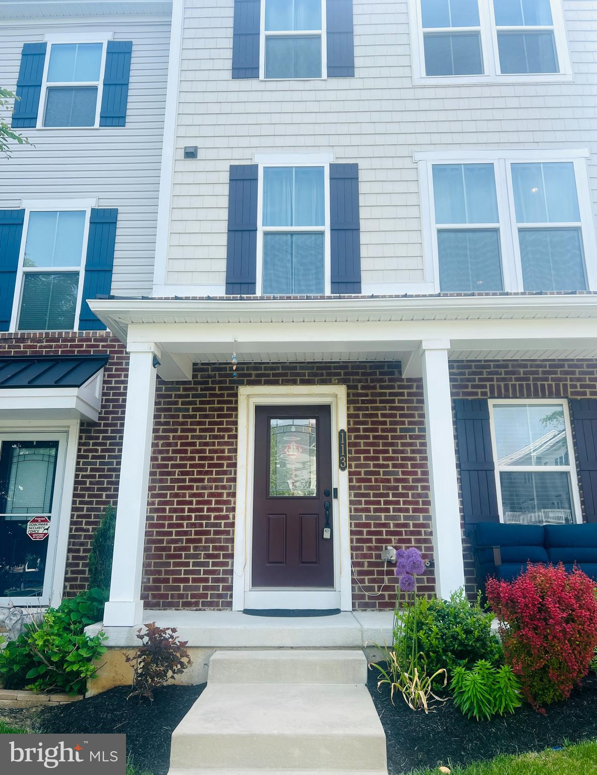 a front view of a building