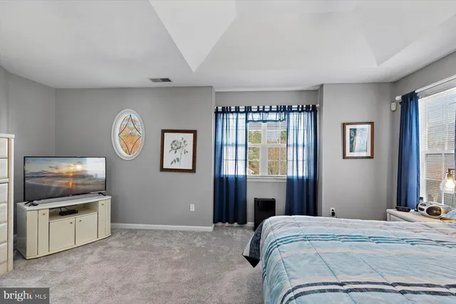 a bedroom with furniture and windows