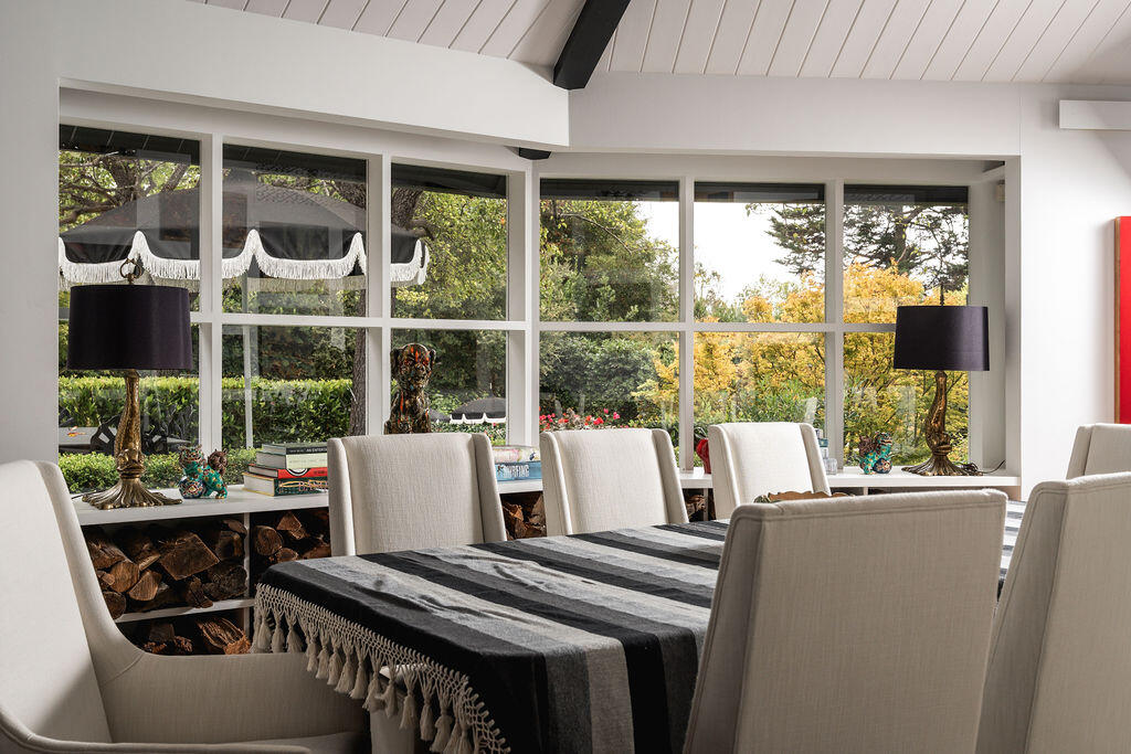 1381 East Valley Road Montecito, CA 93108 - Photo 14 of 32 Dining Table Looking Outside