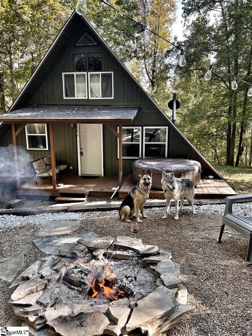 358 Mill Creek Road Sunset, SC 29685 - Photo 22 of 36 Enjoy a lazy evening around the fire