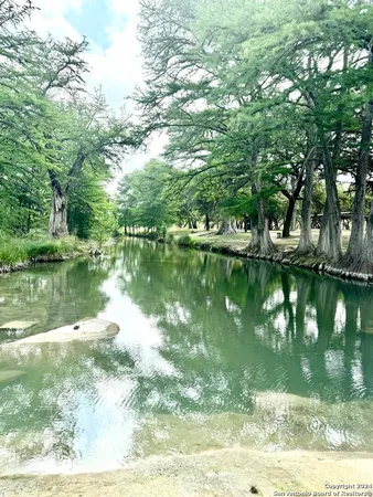a view of a lake with outside area