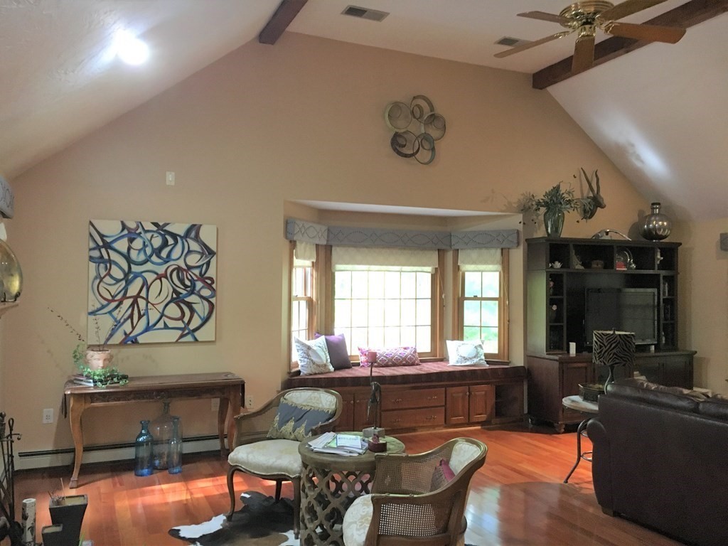 9 Virginia Ridge Road Sudbury, MA 01776 - Photo 11 of 40 a living room with furniture and a wooden floor