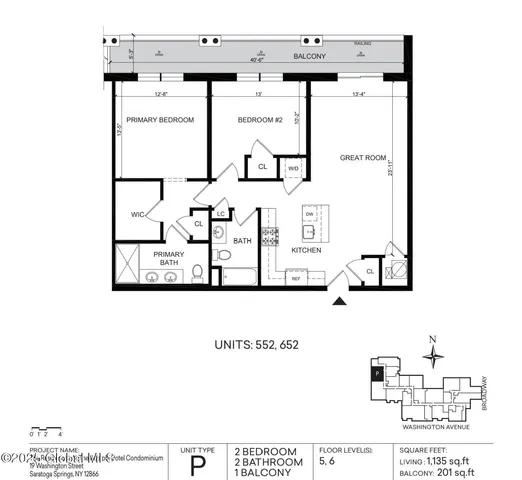 $1,600,000 | 19 Washington Street, Unit 652P, Saratoga Springs, NY 12866