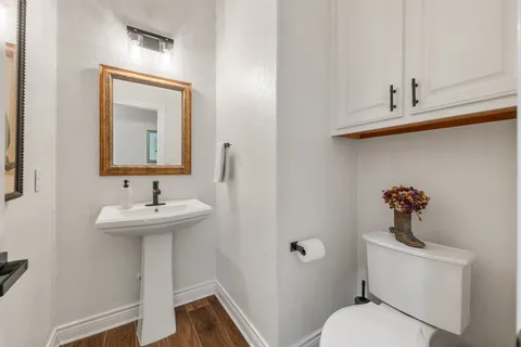 a view of an outdoor dining space with furniture