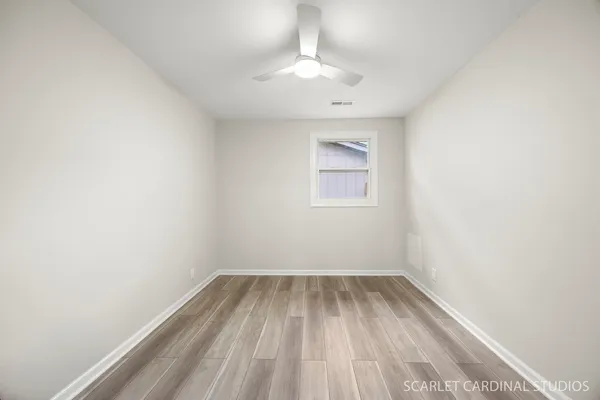 an empty room with a window