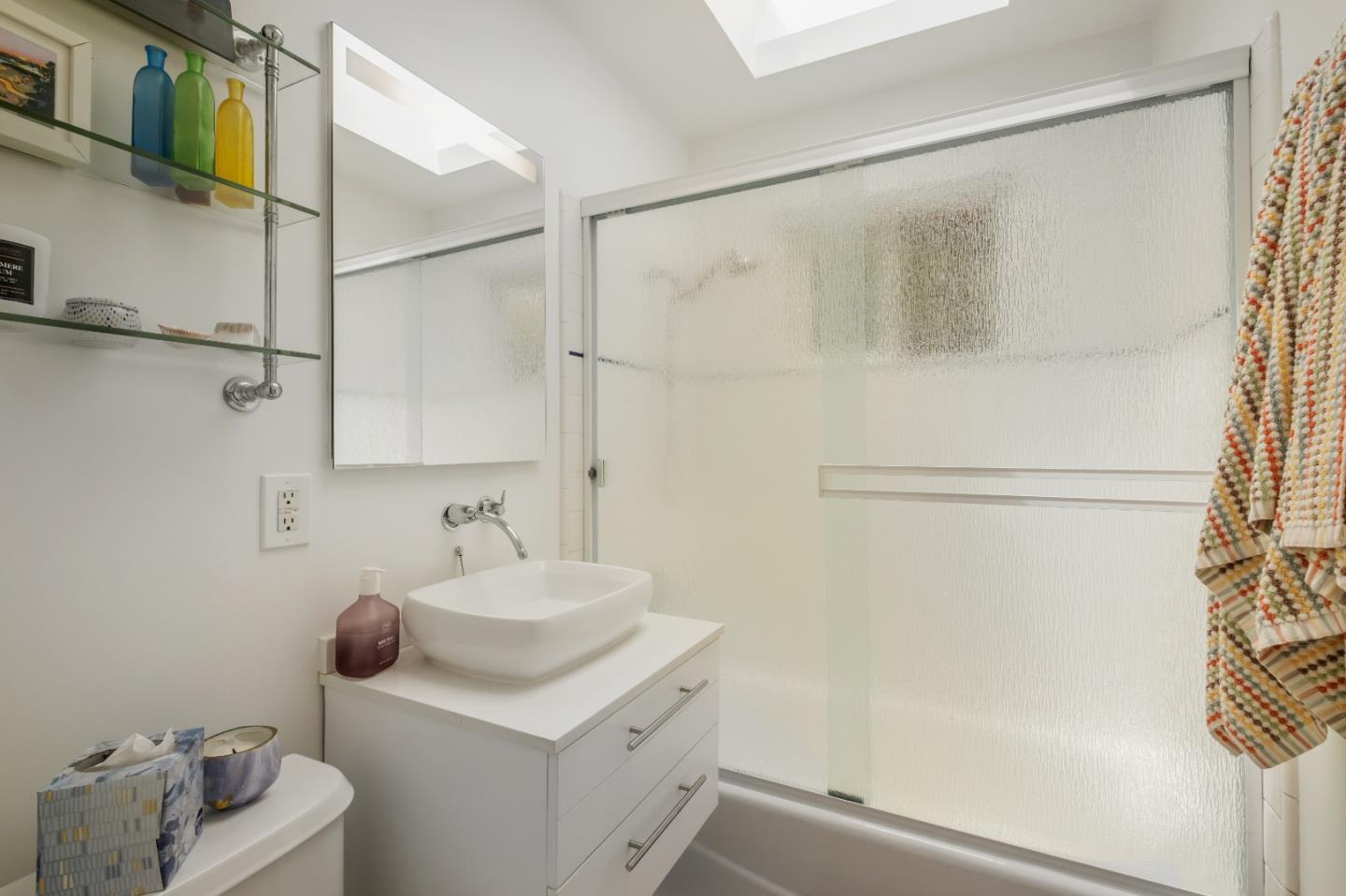 111 Farley Drive Aptos, CA 95003 - Photo 16 of 22 a bathroom with a sink toilet and shower