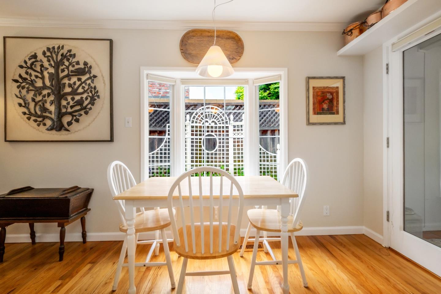 111 Farley Drive Aptos, CA 95003 - Photo 9 of 22 a view of a dining room with furniture wooden floor and a chandelier