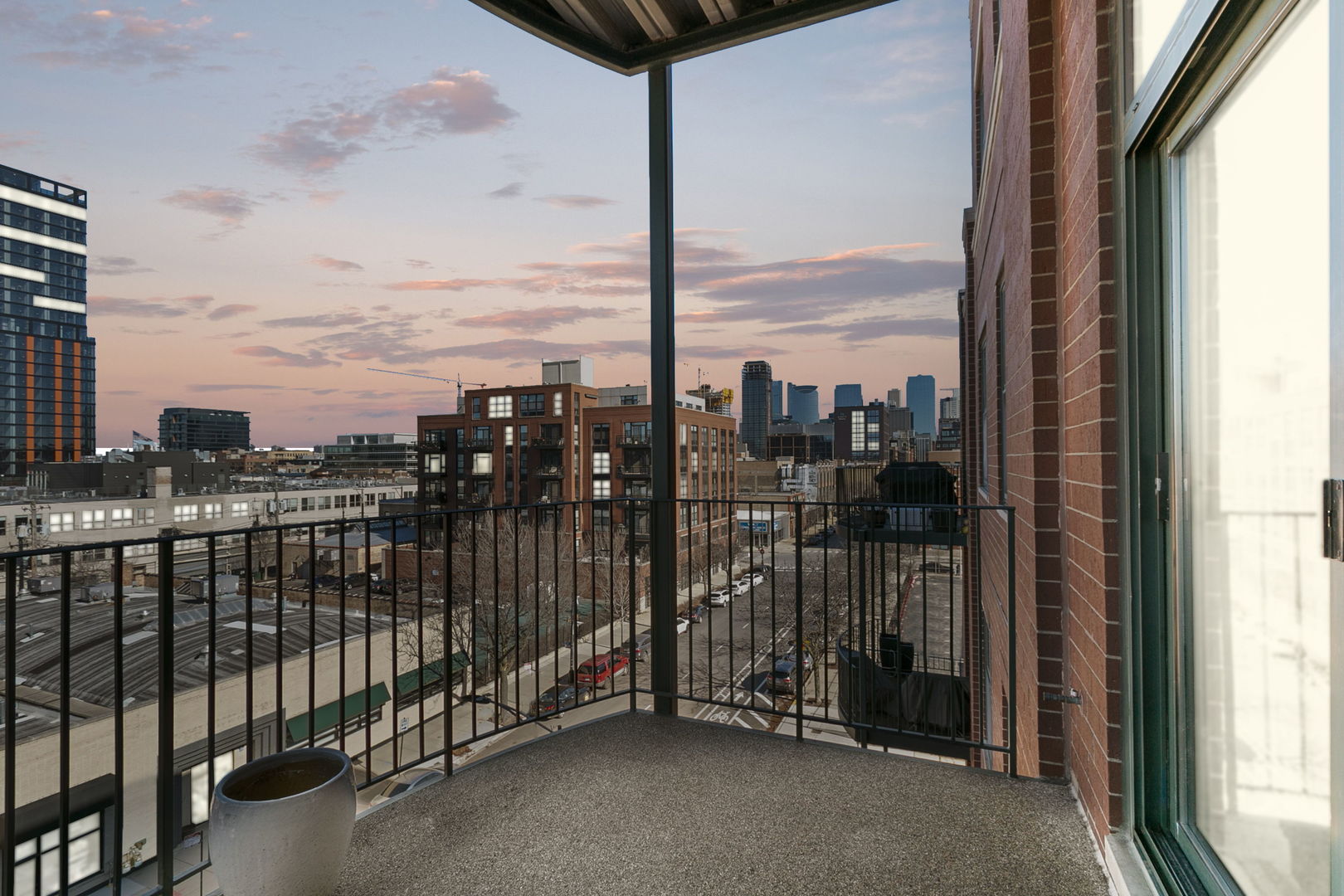 1301 West Washington Boulevard, Unit 508 Chicago, IL 60607 - Photo 16 of 17 a view of a balcony with city view