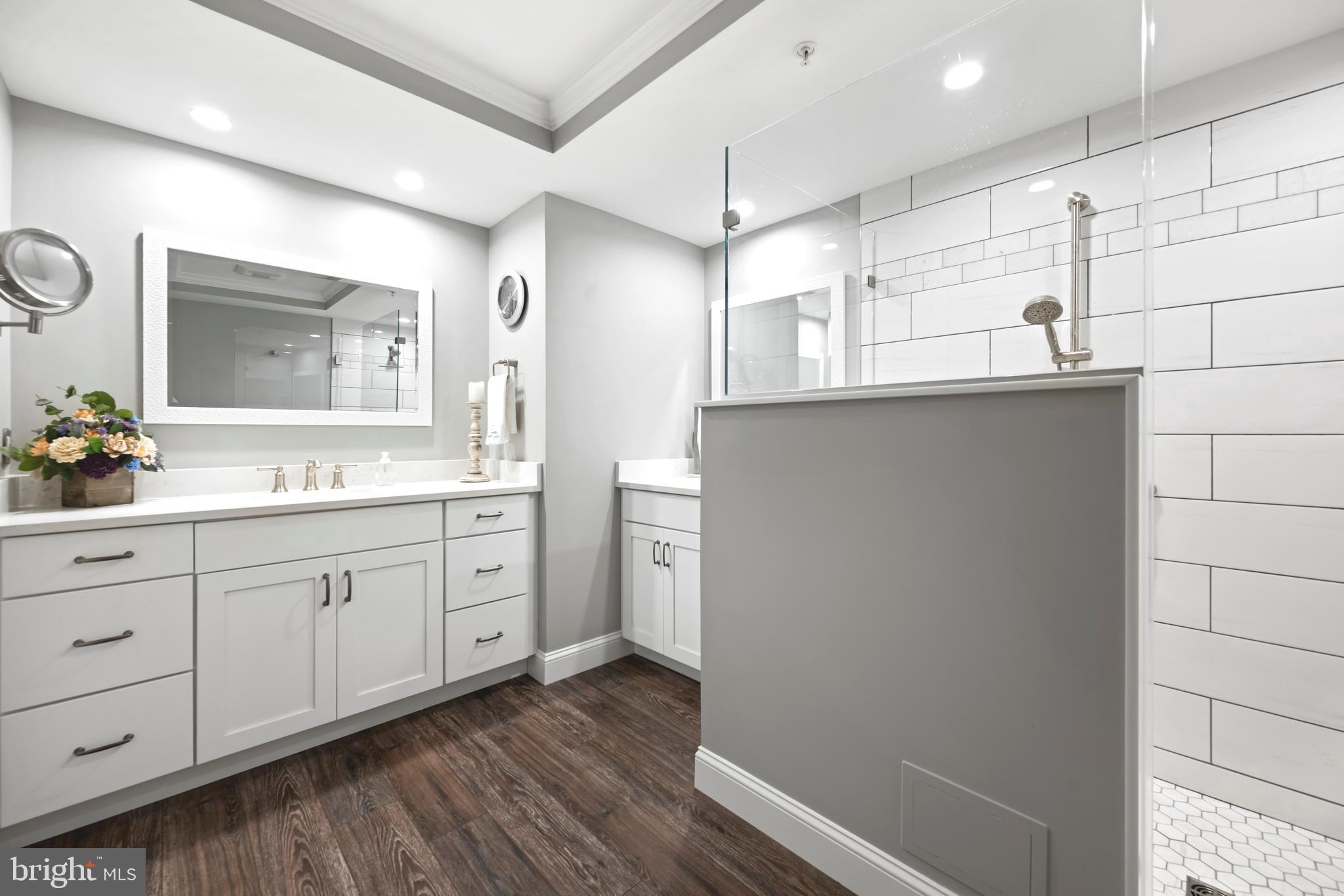 530 Riverside Drive, Unit 502 Salisbury, MD 21801 - Photo 22 of 42 Tiled Shower with 2 separate vanities