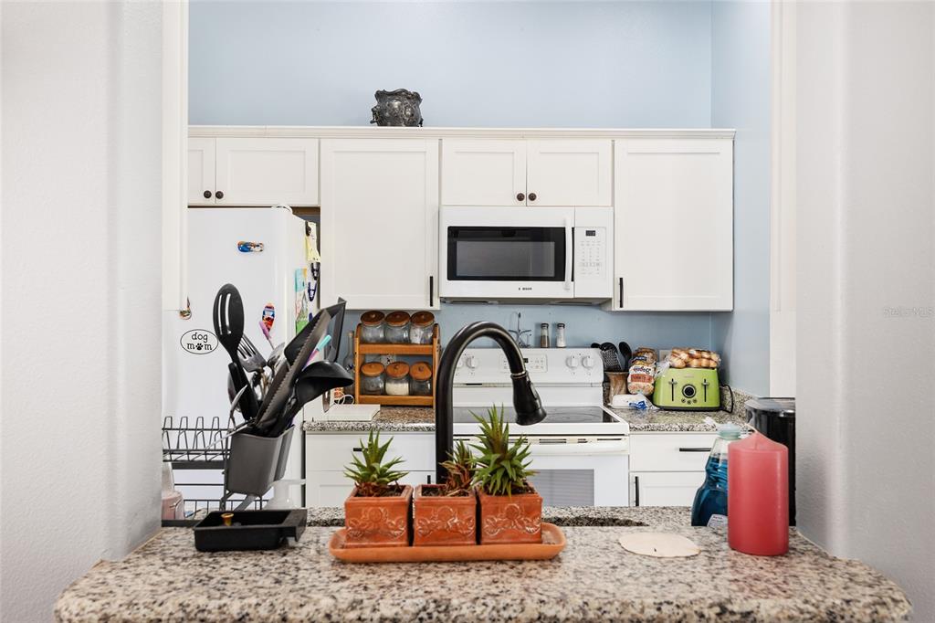 2219 Southwest 146th Loop Ocala, FL 34473 - Photo 13 of 32 a kitchen with stainless steel appliances granite countertop a stove a sink and a microwave